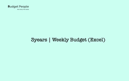 3yrs Weekly Budget (Excel)