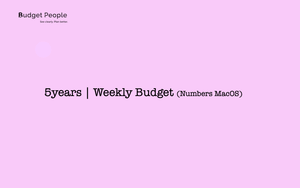 5yrs Weekly Budget (Numbers MacOS)