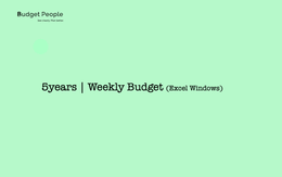 5yrs Weekly Budget (Excel)