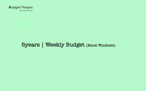 5yrs Weekly Budget (Excel)