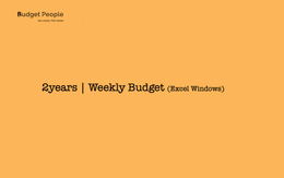 2yrs Weekly Budget (Excel)