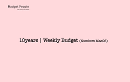 10yrs Weekly Budget (Numbers MacOS)