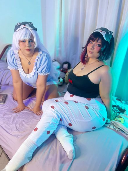 Ruby rose and Weiss schnee pijama