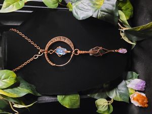 Blue Angel Aura Quartz X Smoky Quartz