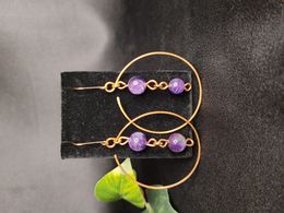 Amethyst Hoops