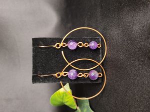 Amethyst Hoops