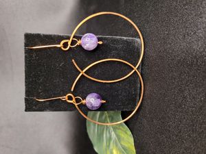 Amethyst Hoops