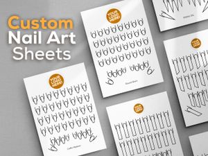 Custom Branded Nail Art Design Templates