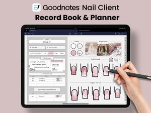 Client Record Book for Nail Techs, a Digital Planner for Goodnotes