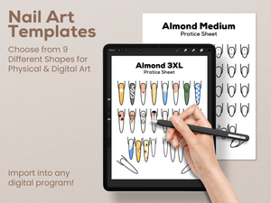Nail Art Design Templates in Specific Shapes
