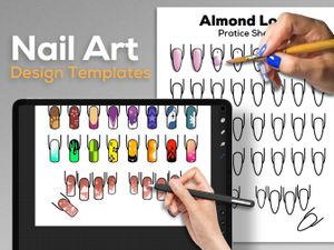 Digital &amp; Printable Nail Art Design Templates