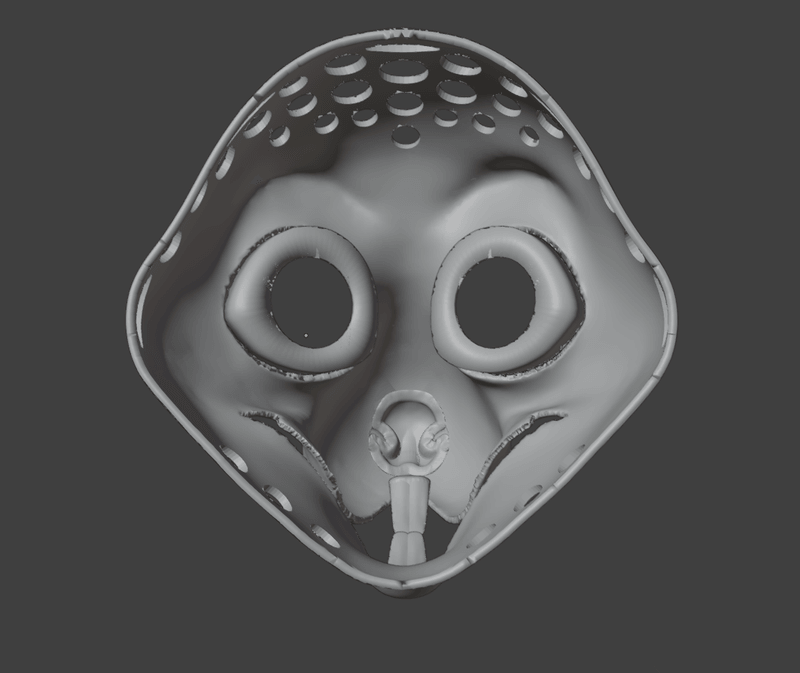 Rat 3D-model STL Fursuit Head Base for 3D-printing