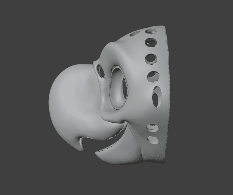Parrot Macaw 3D-model STL Fursuit Head Base for 3D-printing