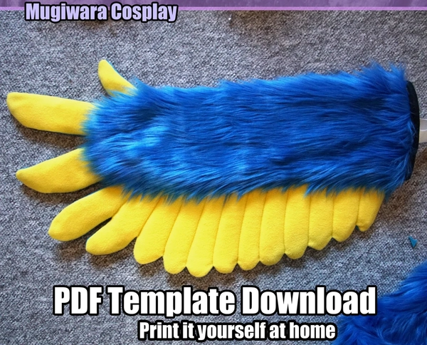 DIGITAL Bird Wings Pattern for Partial Fursuits - PDF