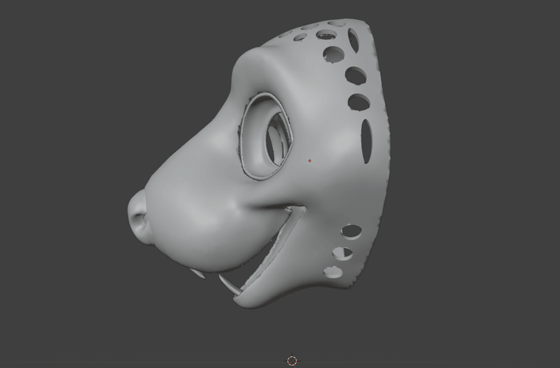 Rat 3D-model STL Fursuit Head Base for 3D-printing