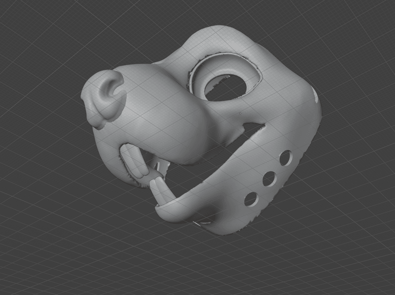 Rat 3D-model STL Fursuit Head Base for 3D-printing