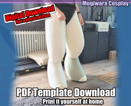 DIGITAL Digitigrade Leg Padding Template for Fursuits &amp; Cosplay - PDF Download