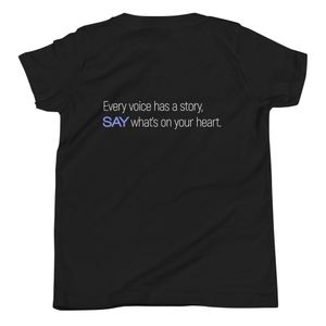Every Voice Has A Story Youth Tee (White Logo)