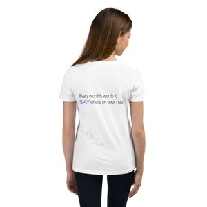 Every Word Is Worth It Youth Tee (Black Logo)