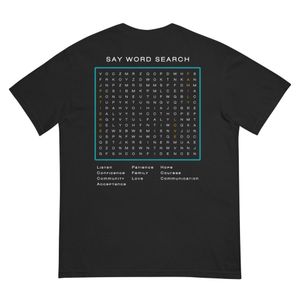 SAY Word Search Adult Tee (V2)