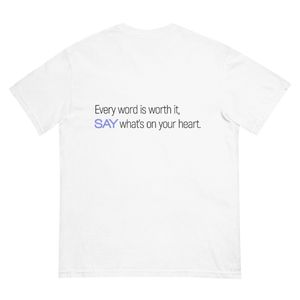 Every Word Is Worth It Adult Tee (Black Logo)