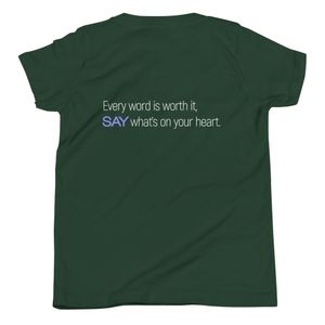 Every Word Is Worth It Youth Tee (White Logo)