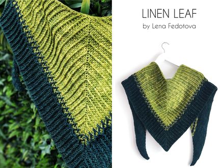 Linen Leaf Shawl Crochet Pattern