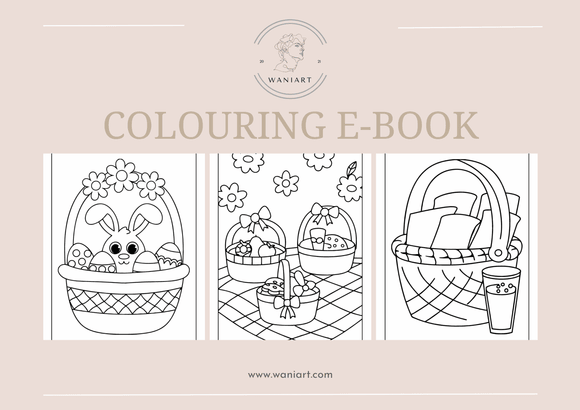 Spring Picnic Basket Colouring E-Book