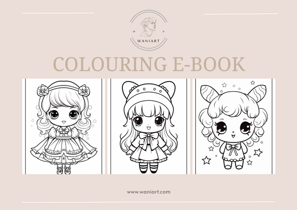 Cute Kawaii Colouring E-Book