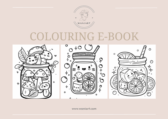 Kawaii In Jar Colouring E-Book