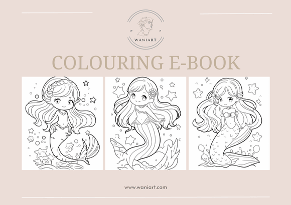 Mermaid Colouring E-Book