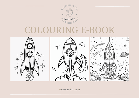 Rocket Colouring E-Book