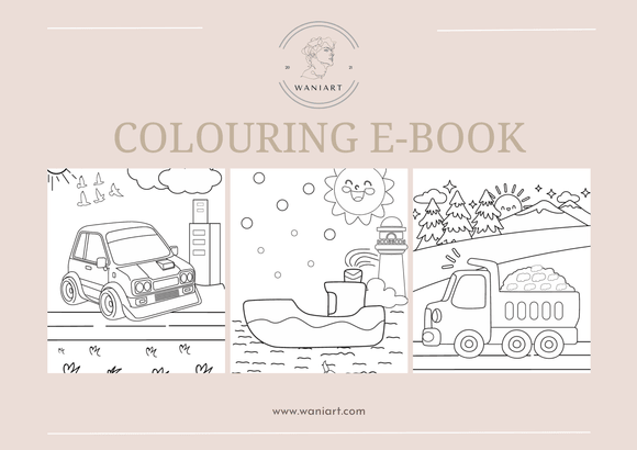 Vehicle Colouring E-Book