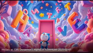 Animated video suitable with kids  starring doraemon