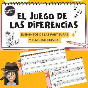 "Encuentra las Diferencias" Lenguaje Musical y Elementos de las partituras