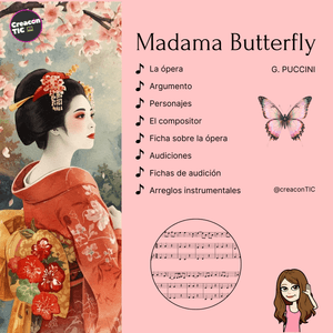 "Madama Butterfly" Dossier con información, audiciones, fichas y arreglos instrumentales