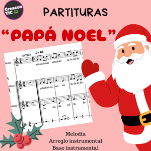 "Papá Noel" Partituras (melodía, arreglo instrumental y bases musicales)