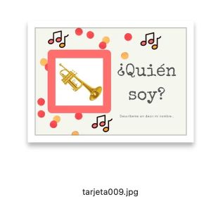 Tarjetas "¿Quién soy?" Juego para repasar conceptos musicales