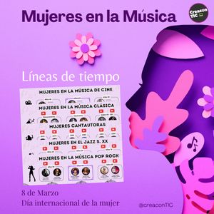 "Mujeres en la Música" Líneas de tiempo con enlaces a vídeos