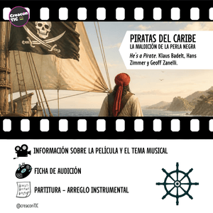 🎬 🎶 CINE SONORO: Piratas del Caribe. Partitura y actividad auditiva