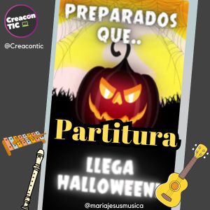 "¡Llega Halloween!" Melodía sencilla para flauta/xilófono/ukelele