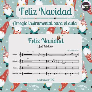 "Feliz Navidad. Villancico". Arreglo instrumental para el aula