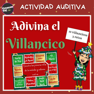 "Adivina el Villancico" Actividad Auditiva, 10 villancicos y 3 retos
