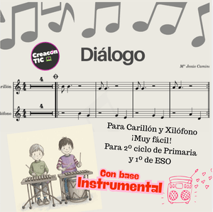 "Diálogo" Partitura fácil para carillón y xilófono