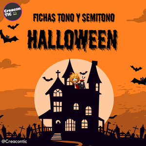 Fichas Tono y Semitono Halloween