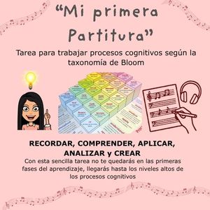 "Mi primera partitura" Tarea creativa según Taxonomía de Bloom
