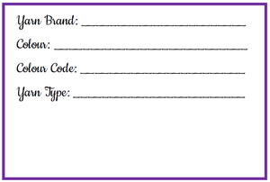 Yarn Labels Template
