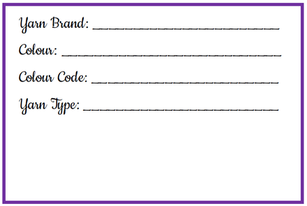 Yarn Labels Template