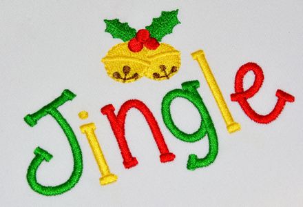 Jingle Christmas Machine Embroidery Design CHR075