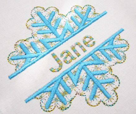 Beautiful Shimmering Snowflake Font Frame FF005